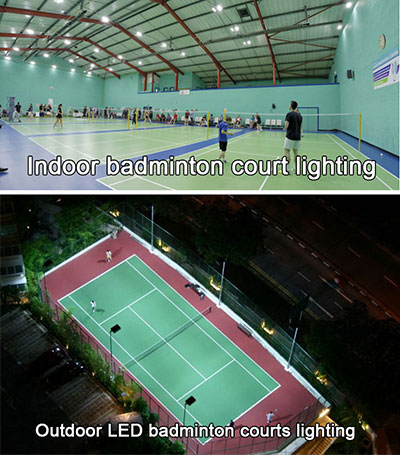indoor outdoor badminton court lighting