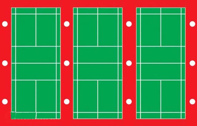 badminton court light layout