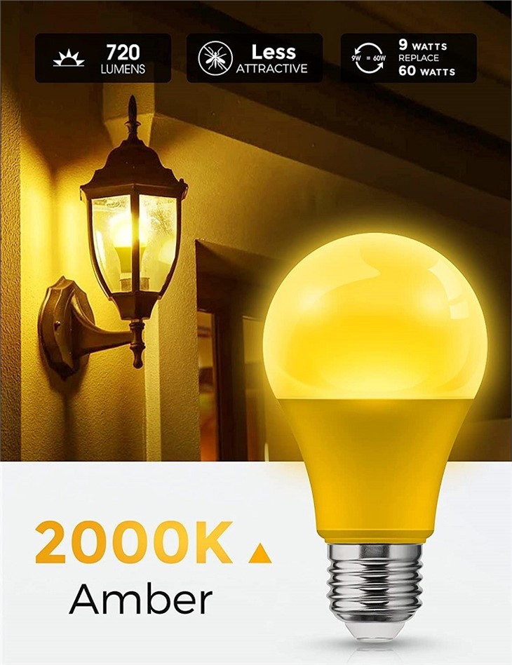 yellow light bulb details