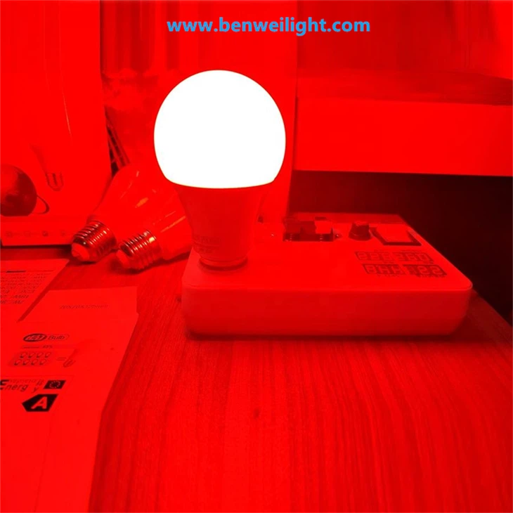 Red LED bulb, 60W equivalent, A19 E26 base, for December Christmas. best
