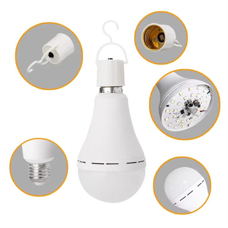9W Led Emergency Battery Back Up E27 Bulb 6000K factory