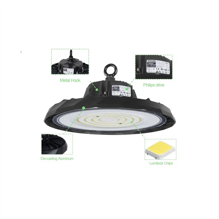 HIGH BAY Gen 2 95W 6500K 90° IP65 Schwarz LED factory