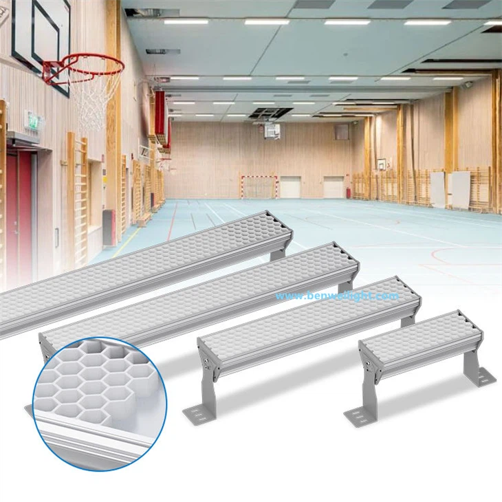 Lampu Gym Basket Tenis Meja LED Aluminium Anti Silau