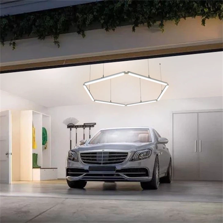 Lampu Plafon LED Segi Enam - 110V-277V Untuk Ruang Pamer Mobil & Ruang Industri