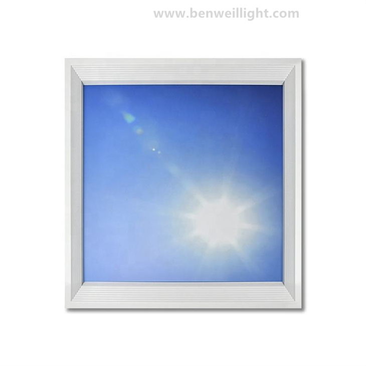 Panel Skylight LED WiFi Cerdas - 600x600mm Lampu Langit Biru Virtual