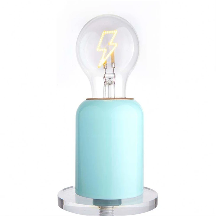 Whimsical Decorative LED Bulbs - Transparent Glass & Colorful Filament Design